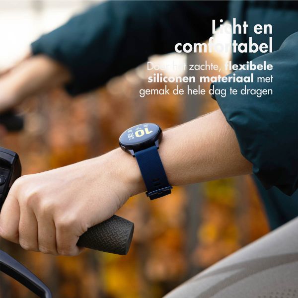 imoshion Siliconen sportbandje met gesp - Universeel 22 mm aansluiting - Donkerblauw