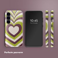 Selencia Vivid Tough Backcover Samsung Galaxy S24 - Double Hearts Plum Fern