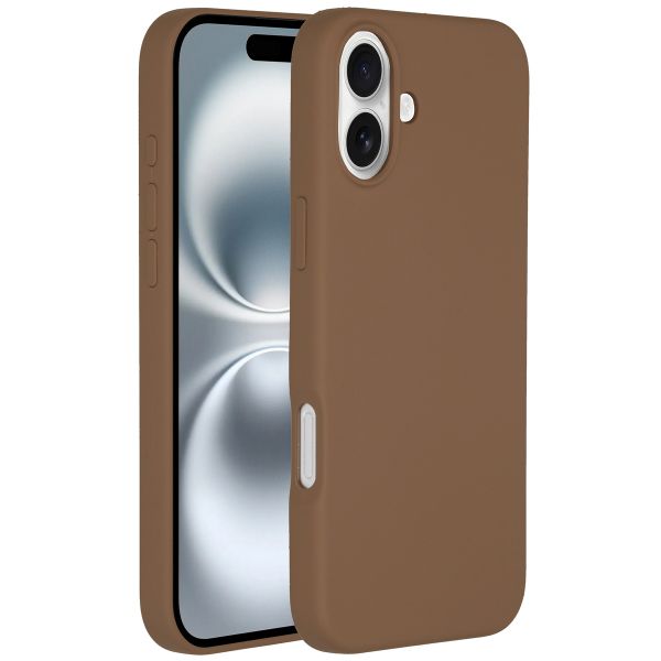 Accezz Liquid Silicone Backcover met MagSafe iPhone 16 Plus - Light Brown