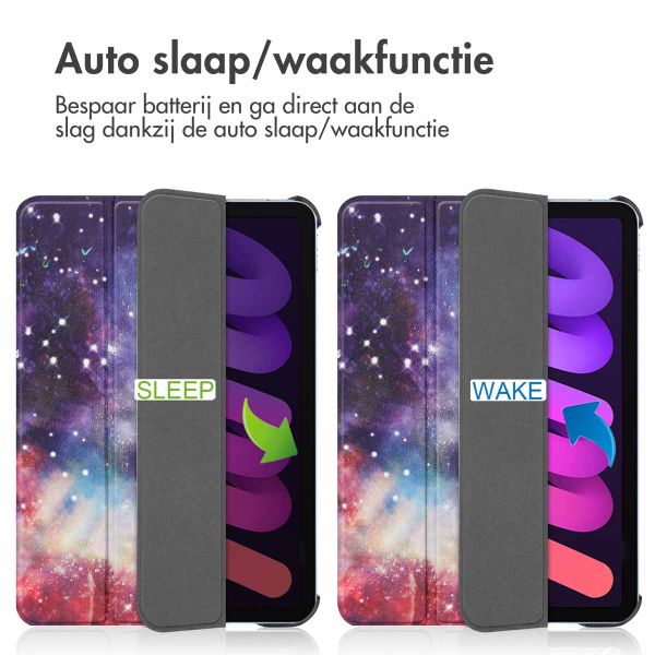 imoshion Design Trifold Bookcase Apple iPad Mini 7 (2024) / iPad Mini 6 (2021) - Space