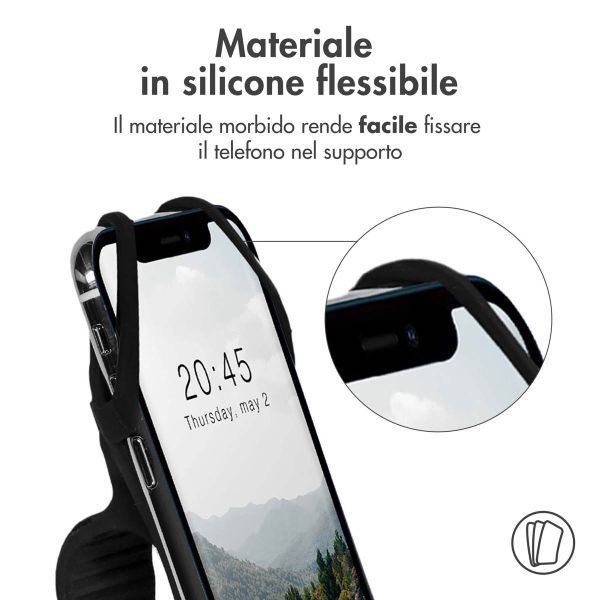 imoshion Siliconen Telefoonhouder Fiets - Universeel - Zwart