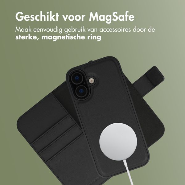imoshion Uitneembare 2-in-1 Luxe Bookcase Apple iPhone 16 - Zwart