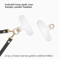 Selencia Real Leather Crossbody telefoonkoord - Zwart