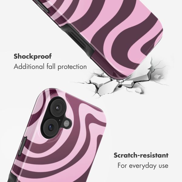 Selencia Vivid Back Cover Apple iPhone 17 - Wavy Swirl Pink Plum