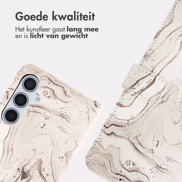 imoshion Design Bookcase Samsung Galaxy A35 - Sandy Marble