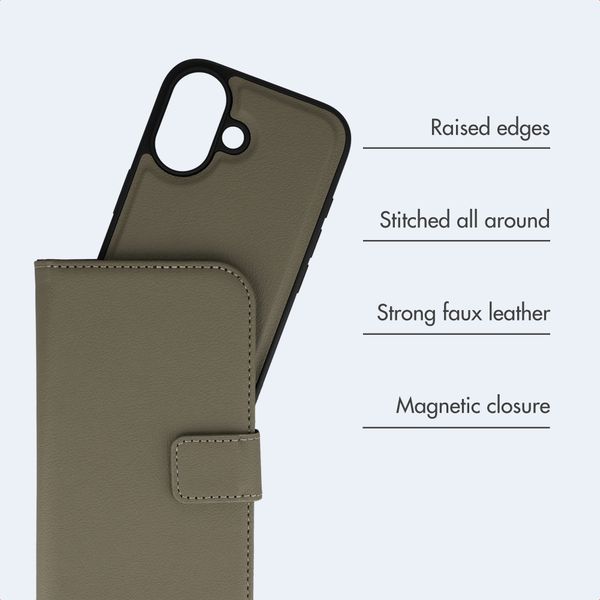 imoshion Detachable 2-in-1 Luxury Bookcase Apple iPhone 16 - Green