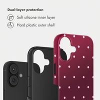 Selencia Vivid Back Cover Apple iPhone 17 - Happy Dots Burgundy