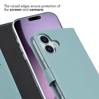 Selencia Genuine Leather Book Case Apple iPhone 17 - Air Blue
