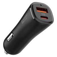 Spigen ArcStation Essential | Auto snellader - 1x USB-C 30 watt + 1x USB-A 18 watt - Zwart