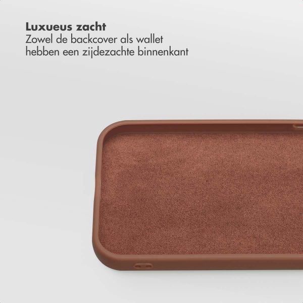 Selencia Olyn Uitneembare Bookcase met MagSafe Apple iPhone 15 - Bruin