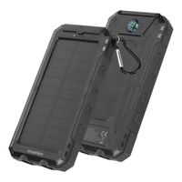 imoshion Solar Powerbank 10,000 mAh - Solar-Powered Wireless Powerbank - Quick Charge and Power Delivery - Black