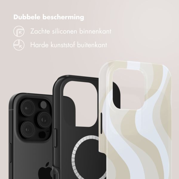 Selencia Vivid Backcover met MagSafe Apple iPhone 16 Pro - Desert Waves Beige
