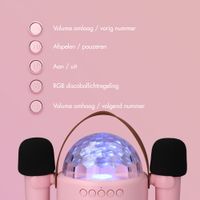 imoshion Sing & Shine Karaoke set - Speaker en 2 Microfoons - Candy Pink