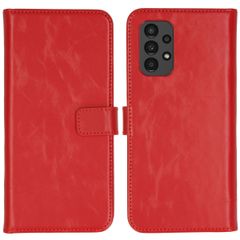Selencia Echt Leren Bookcase Samsung Galaxy A13 (4G) - Rood