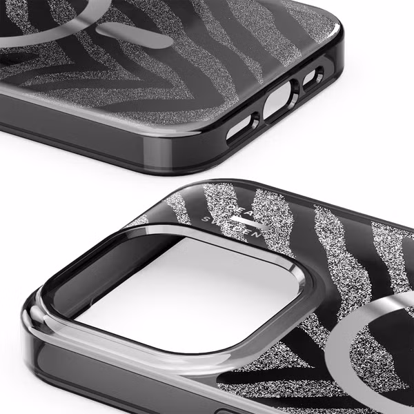 iDeal of Sweden Clear Case Limited met MagSafe Apple iPhone 15 Pro - Zebra Mystique
