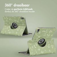 imoshion 360° Draaibare Design Bookcase iPad 11 (2025) 11 inch / iPad 10 (2022) 10.9 inch - Green Flowers