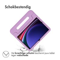 imoshion Kidsproof Backcover met handvat Samsung Galaxy Tab S9 11.0 inch / Tab S9 FE 10.9 inch - Lila