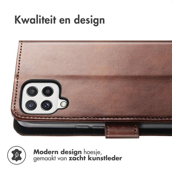 imoshion Luxe Bookcase voor de Samsung Galaxy M22 / A22 (4G) - Donkerbruin