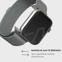 Burga Milanees bandje Apple Watch Series 1 t/m 10 / SE / Ultra (2) (44/45/46/49 mm) - Zilver