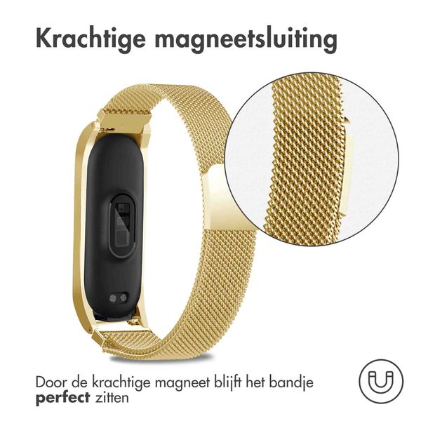 imoshion Milanees magnetisch bandje Xiaomi Mi Band 5 / 6 - Goud