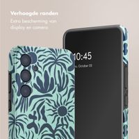 Selencia Vivid Tough Backcover Samsung Galaxy A35 - Tropical Vibes Light Blue