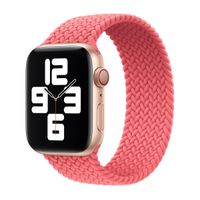Apple Gevlochten solobandje Apple Watch | 44/45/46/49 mm - Maat 6 - Pink Punch