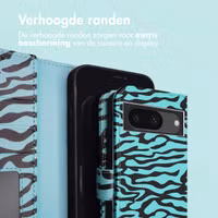 imoshion Design Bookcase Google Pixel 8a - Black Blue Stripes