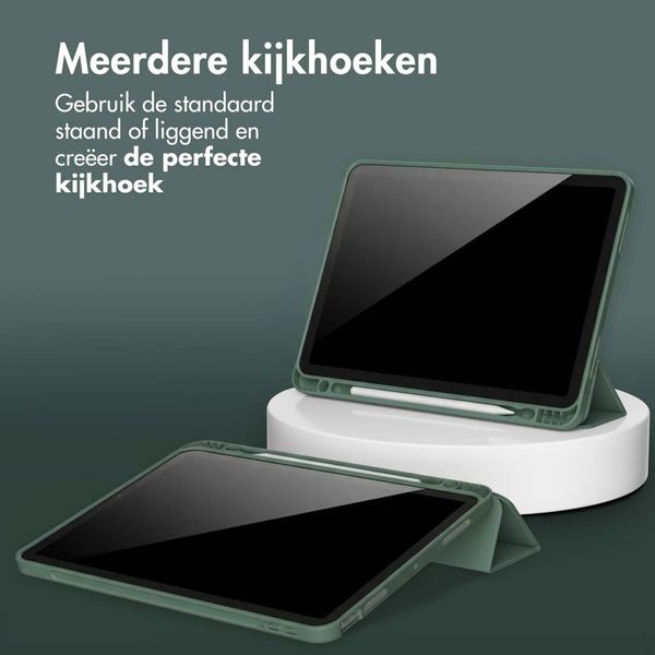 Accezz Smart Silicone Bookcase Apple iPad Air 13 inch (2026) M4 / (2025) M3 / (2024) M2 - Donkergroen