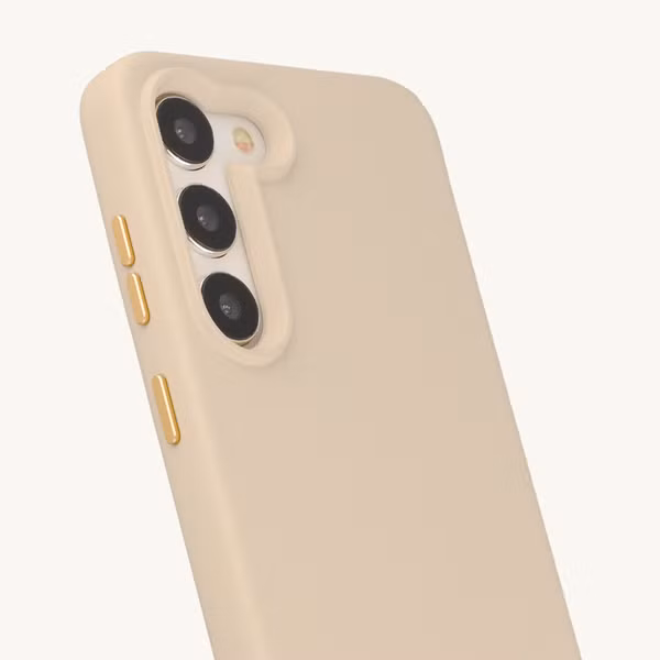 Selencia Rivièra MagSafe Backcover met afneembare haakjes Samsung Galaxy S23 - Milky Latte