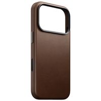 Nomad Traditional Leather Backcover met MagSafe Apple iPhone 18 Pro / 17 Pro - Brown
