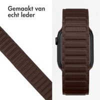 Accezz Magnetisch echt lederen bandje Apple Watch | 44/45/46/49 mm - Chocolate Brown