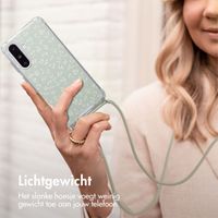 imoshion Design hoesje met koord Samsung Galaxy A36 - Smoke Green Flowers