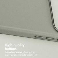 Accezz Leather Back Cover with MagSafe Apple iPhone 17 Pro Max - Light Grey