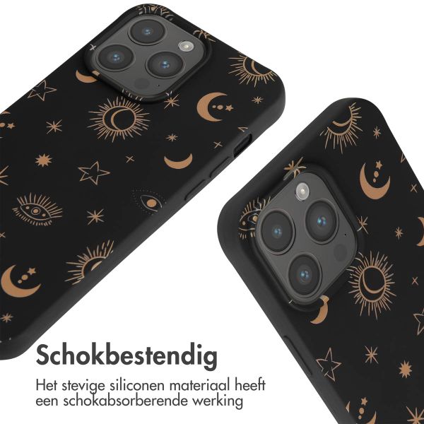 imoshion Siliconen design hoesje met koord iPhone 15 Pro Max - Sky Black