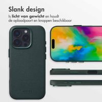 Accezz MagSafe Leather Backcover Apple iPhone 16 Pro - Cedar Green