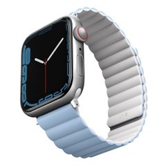 Uniq Revix dubbelzijdig bandje Apple Watch Series 1 t/m 9 / SE (38/40/41 mm) | Series 10 (42 mm) - White/Blue