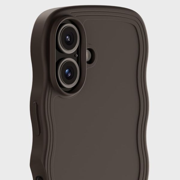Holdit Wavy Case Apple iPhone 16 - Chocolate