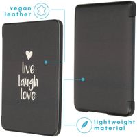 imoshion Design Slim Hard Case Sleepcover Kobo Clara HD-Live Laugh Love