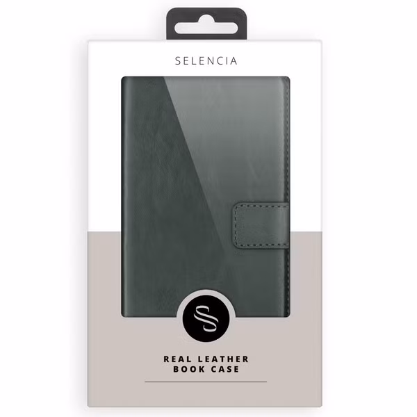 Selencia Echt Leren Bookcase Huawei P20 Lite - Groen