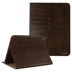 Selencia Croco bookcase Apple iPad Air 11 inch (2026) M4 / (2025) M3 / (2024) M2 / Air 5 (2022) / Air 4 (2020) - Choco Brown