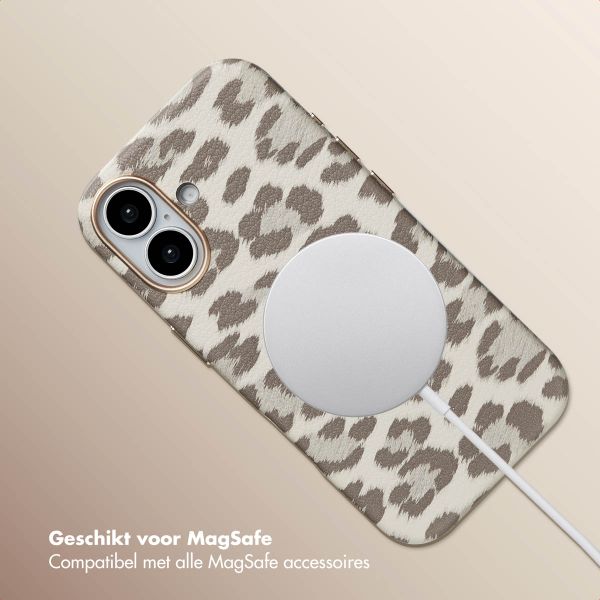 Selencia Sabi Backcover Panterprint met MagSafe Apple iPhone 17 - Soft Ivory