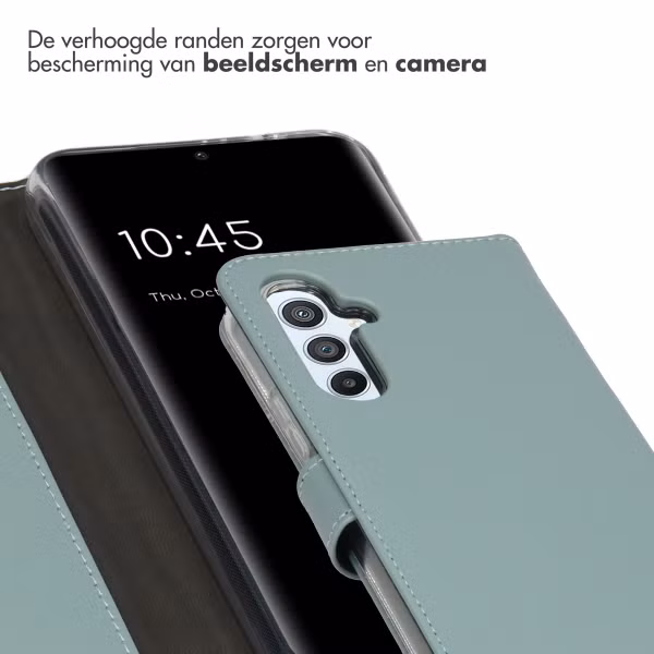 Selencia Echt Leren Bookcase Samsung Galaxy A54 (5G) - Lichtblauw
