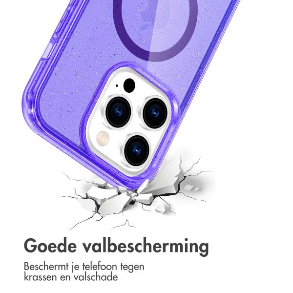 imoshion Sparkle Backcover met MagSafe Apple iPhone 14 Pro - Glitter Paars