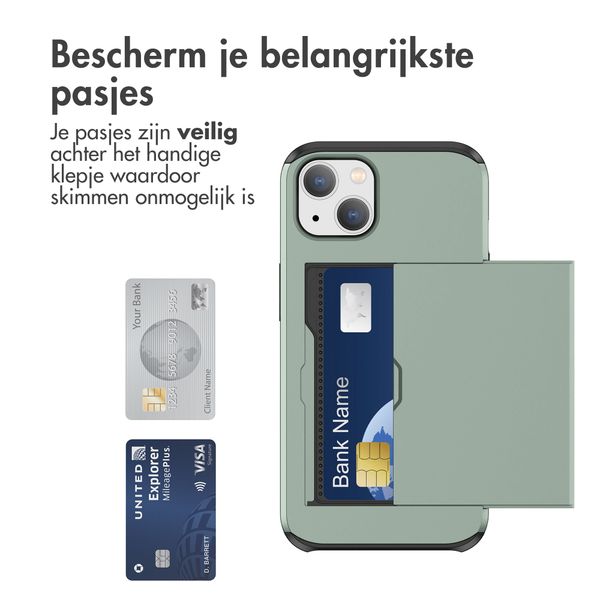 imoshion Backcover met pasjeshouder Apple iPhone 14 - Donkergroen
