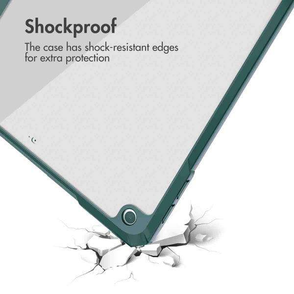imoshion Trifold Hard Case Book Cover Apple iPad 9 (2021) 10.2 inch / iPad 8 (2020) 10.2 inch / iPad 7 (2019) 10.2 inch - Green
