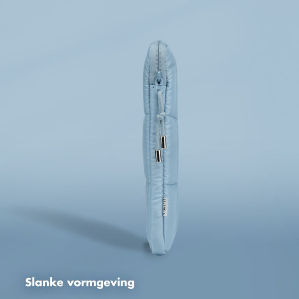 Selencia Puffy Laptop hoes 15-16 inch - Laptopsleeve - Slate Blue