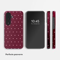 Selencia Vivid Backcover met MagSafe Samsung Galaxy S26 FE - Happy Dots Burgundy