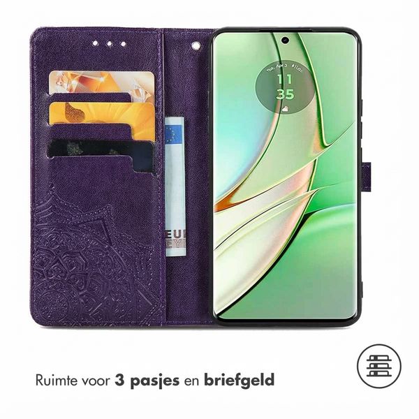 imoshion Mandala Bookcase Motorola Edge 40 - Paars