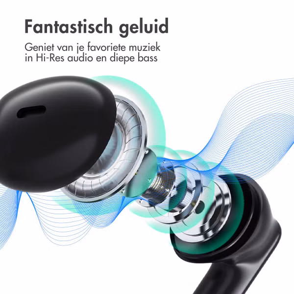 imoshion Aura Earbuds - Draadloze oordopjes - Bluetooth draadloze oortjes - Zwart