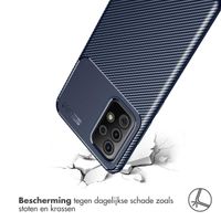 imoshion Carbon Softcase Backcover Samsung Galaxy A52(s) (5G/4G) - Blauw